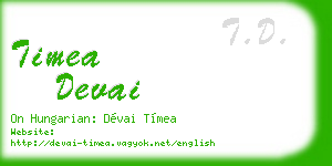 timea devai business card